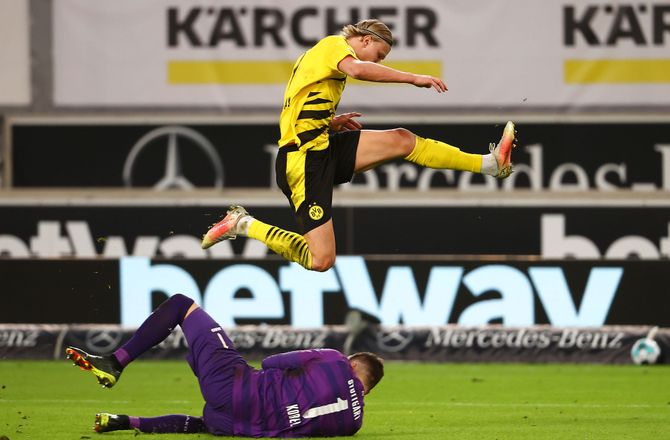 Bundesliga -Lynet Haaland satte ny Bundesliga-fartrekord