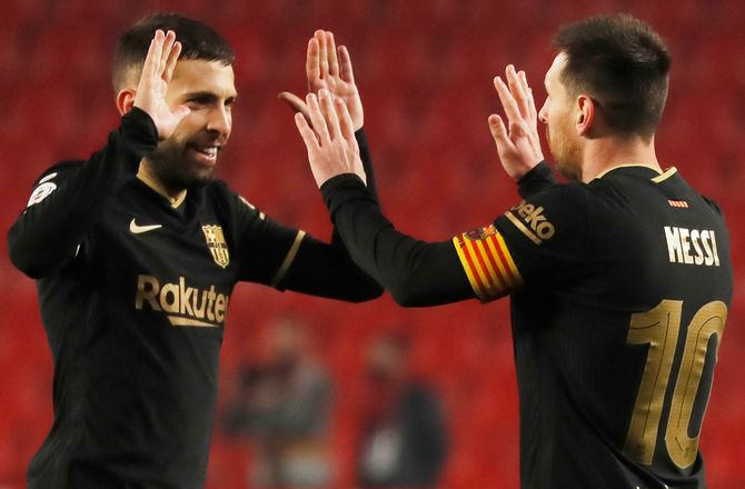 Major League Soccer -Messi, Suárez og Busquets hylder afgående Alba 