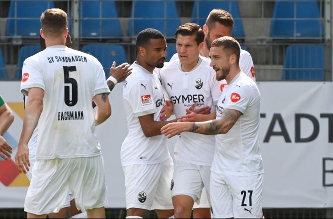 3. Liga -Vildt: Sandhausen vendte 0-3 til 6-3