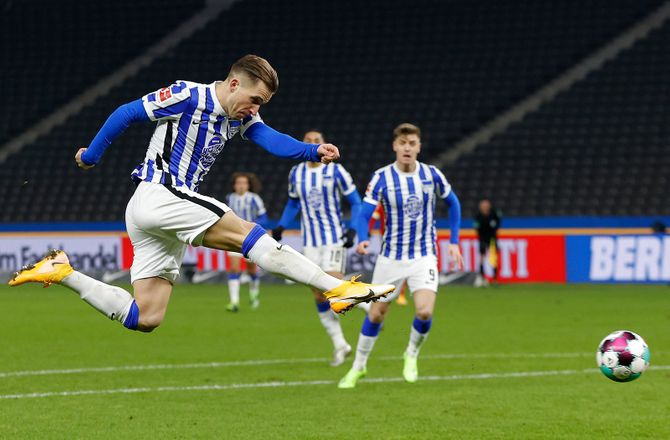 Bundesliga -Hertha-profil i uheld til træning inden derby
