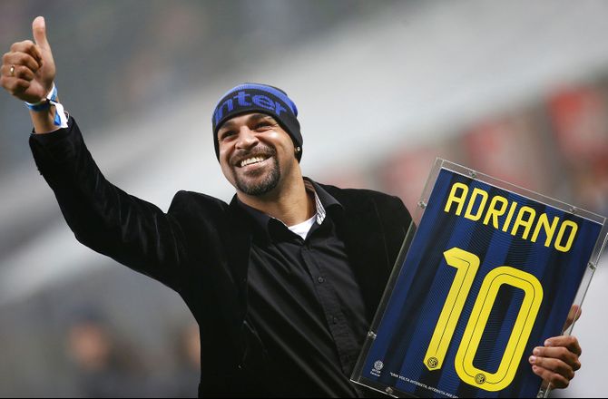 Coppa Italia -Adriano før derby: Tid i Inter karrierens bedste