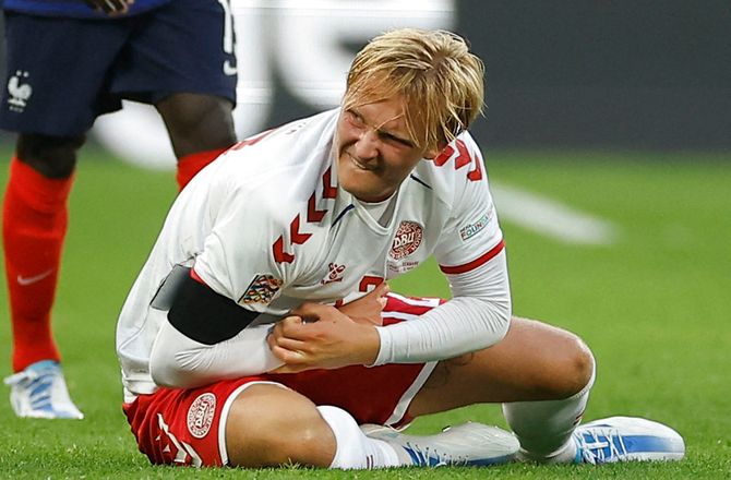 UEFA Nations League A -Dolbergs skulder gik af led: Sket 4-5 gange