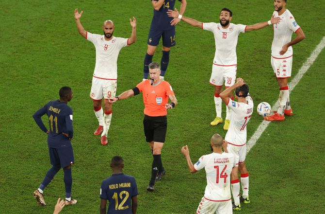 VM -Frankrig klager til FIFA efter annulleret scoring mod Tunesien