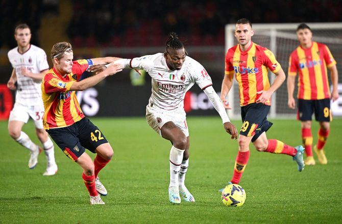 Serie A -Kaptajn Hjulmand assisterede da Lecce delte med Milan