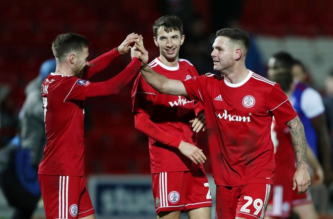 FA Cup -Trækker Liverpool: Accrington-angriber i kæmpe jubel