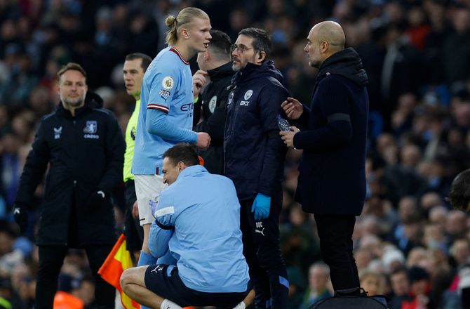 Premier League -Haaland skadet kort før Arsenal-duel: Håber han bliver klar